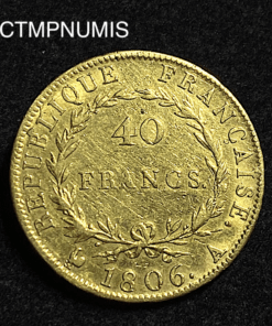,MONNAIE,40,FRANCS,OR,NAPOLEON,1806,