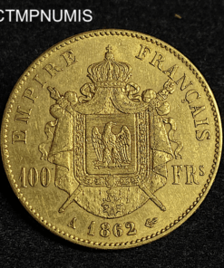 ,MONNAIE,100,FRANCS,OR,NAPOLEON,1862,