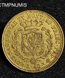 ,MONNAIE,ITALIE,40,LIRE,OR,1825,TURIN,