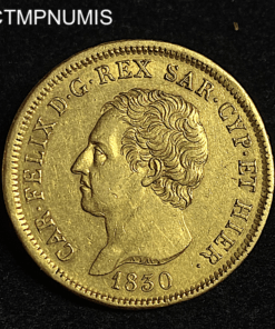 ,MONNAIE,ITALIE,80,LIRE,OR,1830,GENES,