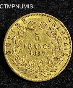 ,MONNAIE,5,FRANCS,OR,NAPOLEON,1857,