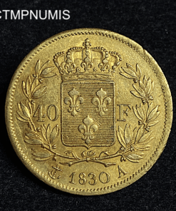 ,MONNAIE,40,FRANCS,OR,CHARLES,X,1830,