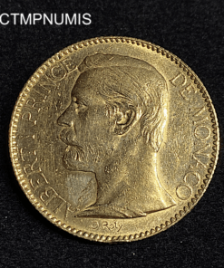 ,MONNAIE,MONACO,100,FRANCS,OR,ALBERT,1901,