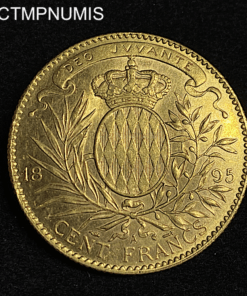 ,MONNAIE,MONACO,100,FRANCS,OR,ALBERT,1895,