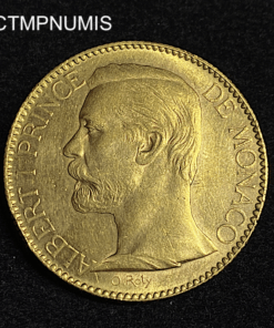 ,MONNAIE,MONACO,100,FRANCS,OR,ALBERT,1895,