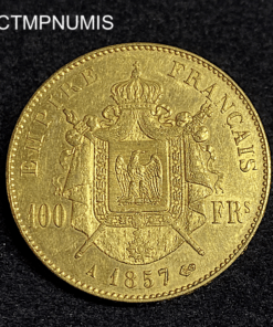 ,MONNAIE,100,FRANCS,OR,NAPOLEON,1857,