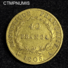,MONNAIE,40,FRANCS,OR,NAPOLEON,1806,