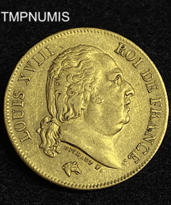 ,MONNAIE,40,FRANCS,OR,LOUIS,XVIII,1818,W,LILLE,