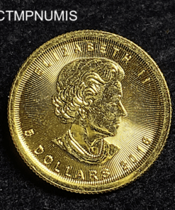 ,MONNAIE,CANADA,5,DOLLAR,OR,1/10,ONCE,2016,
