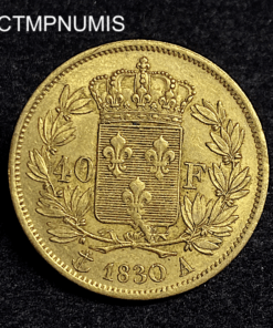 ,MONNAIE,40,FRANCS,OR,CHARLES,X,1830,