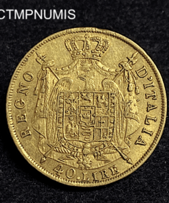 ,MONNAIE,ITALIE,40,LIRE,OR,NAPOLEON,1812,