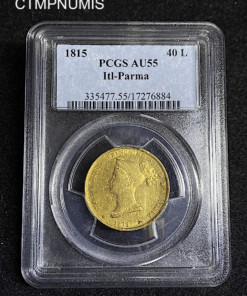 ,MONNAIE,ITALIE,PARME,40,LIRE,OR,MARIE,LOUISE,1815,