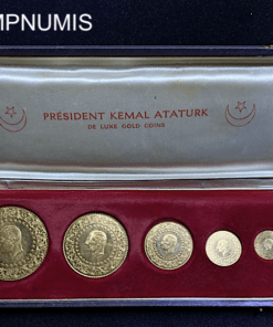 ,MONNAIE,TURQUIE,ATATURK,25,50,100,250,500,PIASTRES OR,1969,1966,,