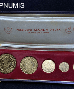 ,MONNAIE,TURQUIE,ATATURK,25,50,100,250,500,PIASTRES OR,1969,1966,,