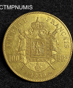 ,MONNAIE,100,FRANCS,OR,NAPOLEON,III,1859,