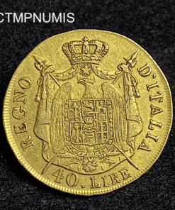 ,MONNAIE,ITALIE,40,LIRE,OR,NAPOLEON,I°,1808,M,MILAN,