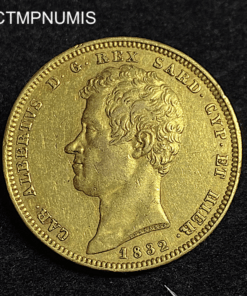 ,MONNAIE,ITALIE,100,LIRE,OR,1832,GENES,