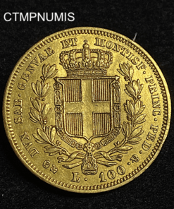 ,MONNAIE,ITALIE,100,LIRE,OR,1832,GENES,