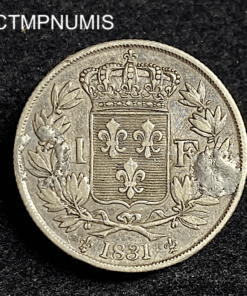 ,MONNAIE,1,FRANC,ARGENT,HENRI,V,1831,