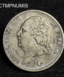 ,MONNAIE,2,FRANCS,ARGENT,LOUIS,XVIII,1823,