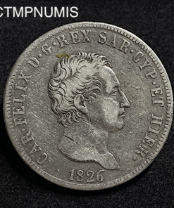 ,MONNAIE,ITALIE,5,LIRE,ARGENT,1826,TURIN,