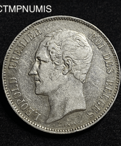 ,MONNAIE,5,FRANCS,ARGENT,BELGIQUE,LEOPOLD,1865,