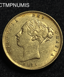 ,MONNAIE,ROYAUME,UNI,1/2,SOUVERAIN,1875,
