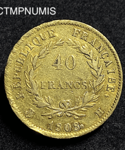 ,MONNAIE,40,FRANCS,OR,NAPOLEON,1808,H,LA,ROCHELLE,