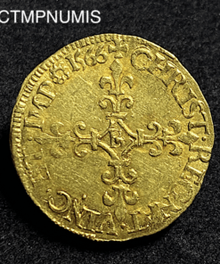 ,MONNAIE,CHARLES,IX,ECU,OR,SOLEIL,1566,ROUEN,