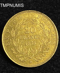 ,MONNAIE,20,FRANCS,OR,NAPOLEON,1855,GRAND,D,LYON,