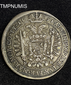 ,MONNAIE,HONGRIE,TALER,ARGENT,LEOPOLD,1691,