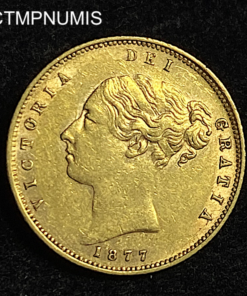 ,MONNAIE,ROYAUME,UNI,1/2,SOUVERAIN,OR,1877,