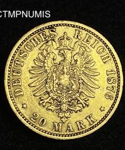 ,MONNAIE,20,MARK,OR,HAMBOURG,1876,