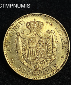 ,MONNAIE,ESPAGNE,20,PESETAS,OR,ALPHONSE,1890,