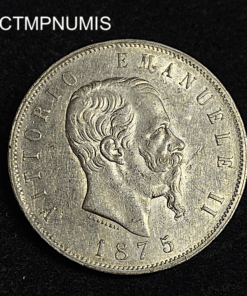 ,MONNAIE,ITALIE,5,LIRE,ARGENT,1875,M,MILAN,SUP,