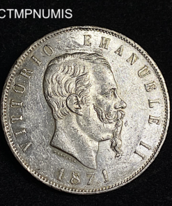 ,MONNAIE,ITALIE,5,LIRE,ARGENT,1871,M,MILAN,