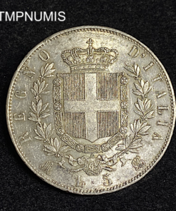 ,MONNAIE,ITALIE,5,LIRE,ARGENT,1871,M,MILAN,