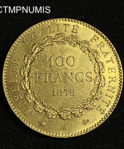 ,MONNAIE,100,FRANCS,OR,GENIE,1878,