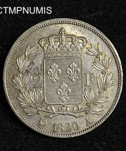 ,MONNAIE,2,FRANCS,ARGENT,LOUIS,XVIII,1820,SPL,