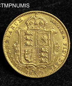 ,MONNAIE,ROYAUME,UNI,1/2,SOUVERAIN,1892,JUBILE,