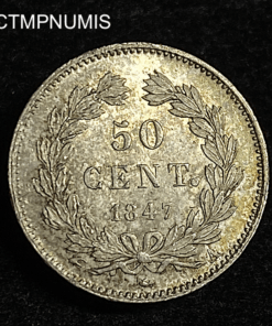 ,MONNAIE,50,CENTIMES,LOUIS,PHILIPPE,1847,SPL,