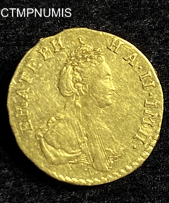 ,MONNAIE,RUSSIE,POLTINA,1/2,ROUBLE,OR,1777,