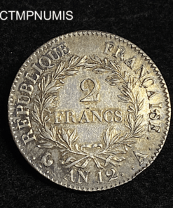 ,MONNAIE,2,FRANCS,BONAPARTE,CONSUL,AN,12,SPL,