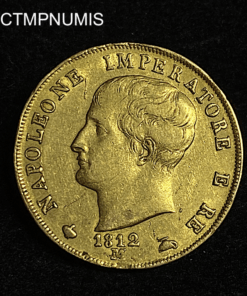 ,MONNAIE,ITALIE,40,LIRE,OR,NAPOLEON,1812,MILAN,AGUZZI,