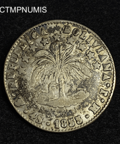 ,MONNAIE,BOLIVIE,4,SOLES,ARGENT,1855,