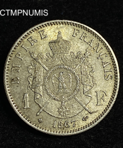,MONNAIE,1,FRANC,ARGENT,NAPOLEON,1867,SUP,