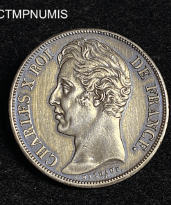 ,MONNAIE,2,FRANCS,ARGENT,CHARLES,X,1827,