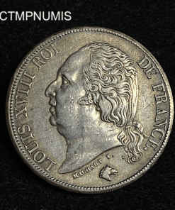 ,MONNAIE,2,FRANCS,ARGENT,LOUIS,XVIII,1824,W,LILLE,SUP,