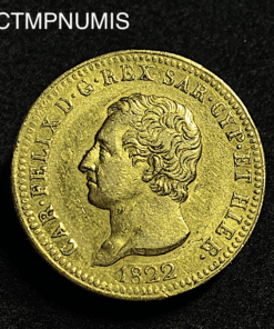 ,MONNAIE,ITALIE,40,LIRE,OR,1822,TURIN,