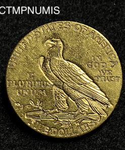 ,MONNAIE,ETATS,UNIS,5,DOLLAR,OR,INDIEN,1909,DENVER,